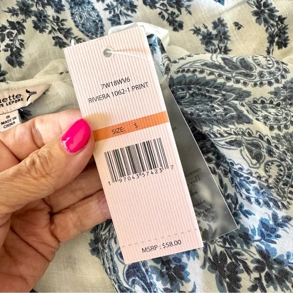 NWT Nanette Lepore floral print summer top S - Picture 9 of 12